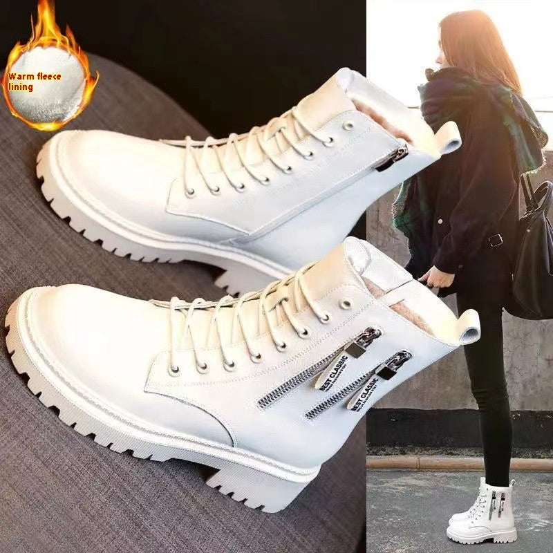 VibeWalk—Women's Heel Lifted Martin Boots