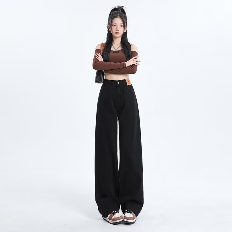 Auretta—High-Waist Wide-Leg Retro Denim