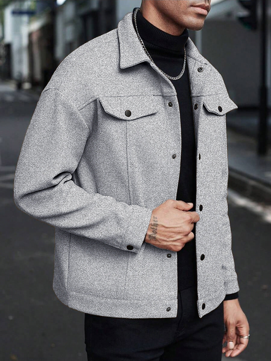 VibeWalk—Men's Wool Lapel Jacket