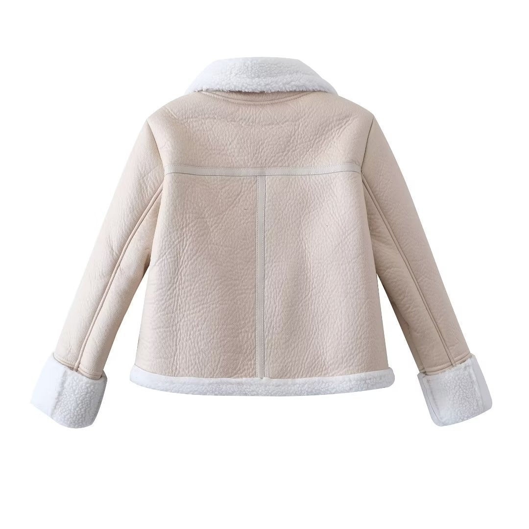 BelleMode—French Fur Zip-Up Jacket