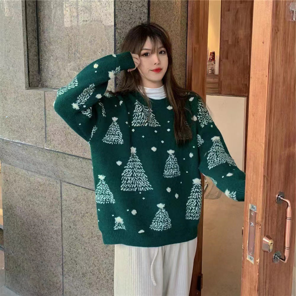 CozyJoy—Red Christmas Tree Sweater