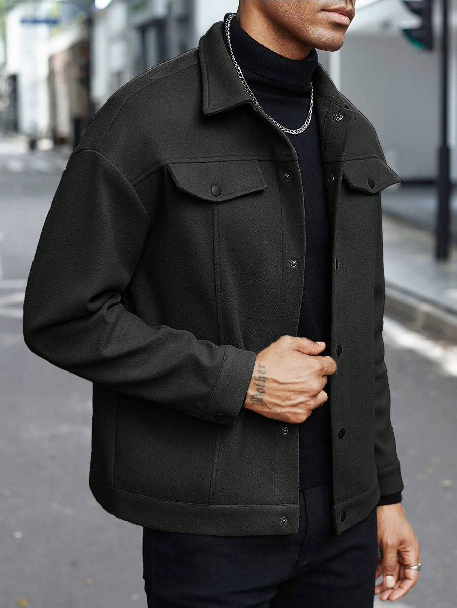 VibeWalk—Men's Wool Lapel Jacket
