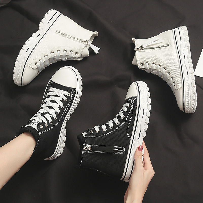 MODA—Women's High Top Canvas Sneakers