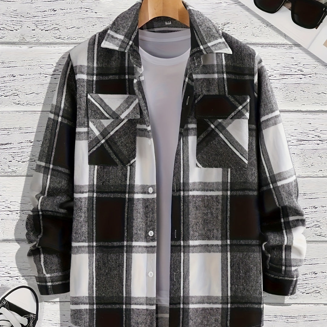 UrbanPlaid—Versatile Plaid Shirt Coat
