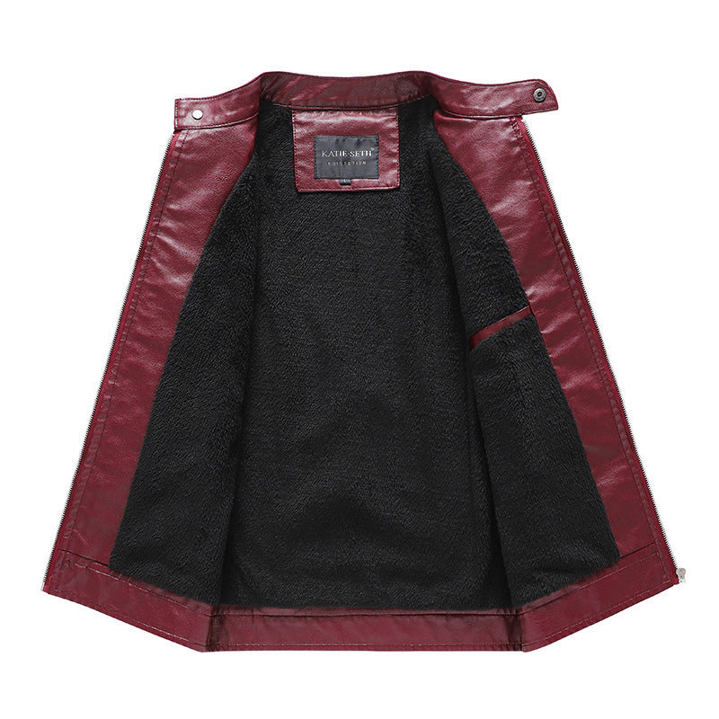 UrbanCruise—Retro Leather Biker Jacket