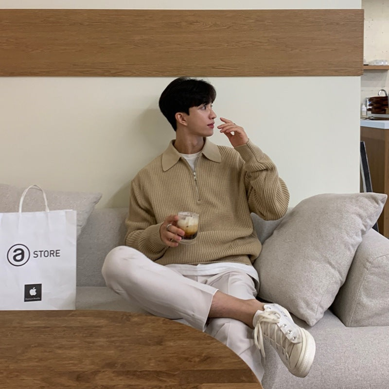 MetroKnit—Lapel Knit Sweater
