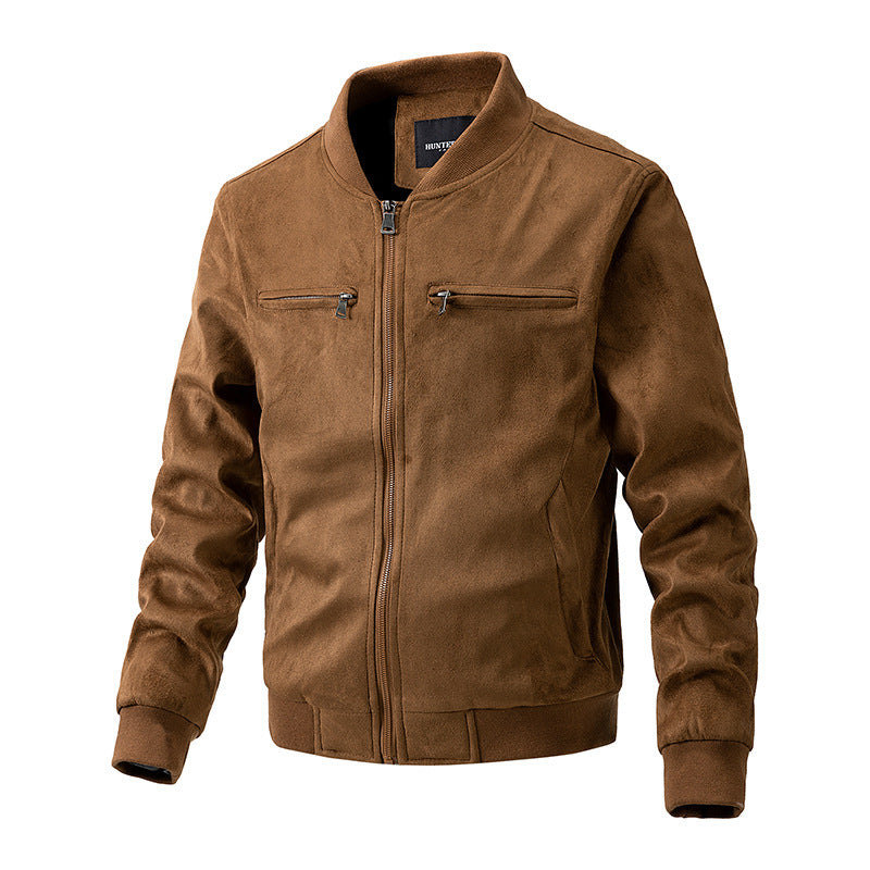 NordiCraft—Suede Stand Collar Jacket