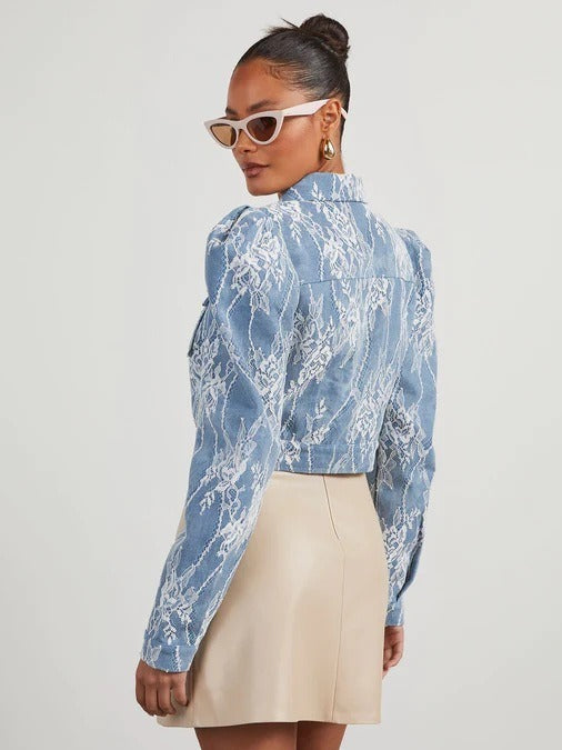 DenimBloom—Floral Denim Jacket