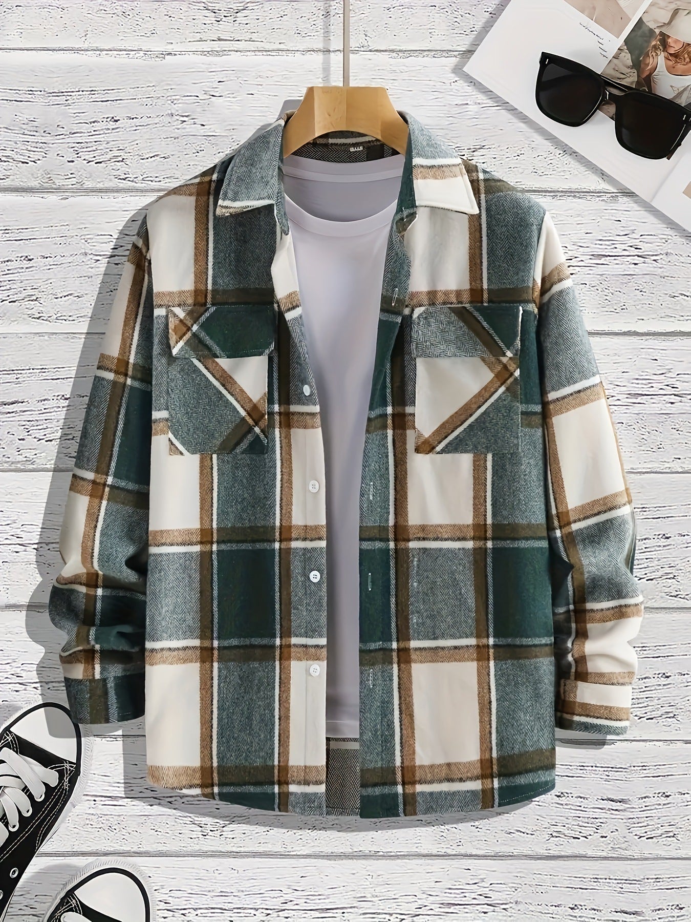 UrbanPlaid—Versatile Plaid Shirt Coat