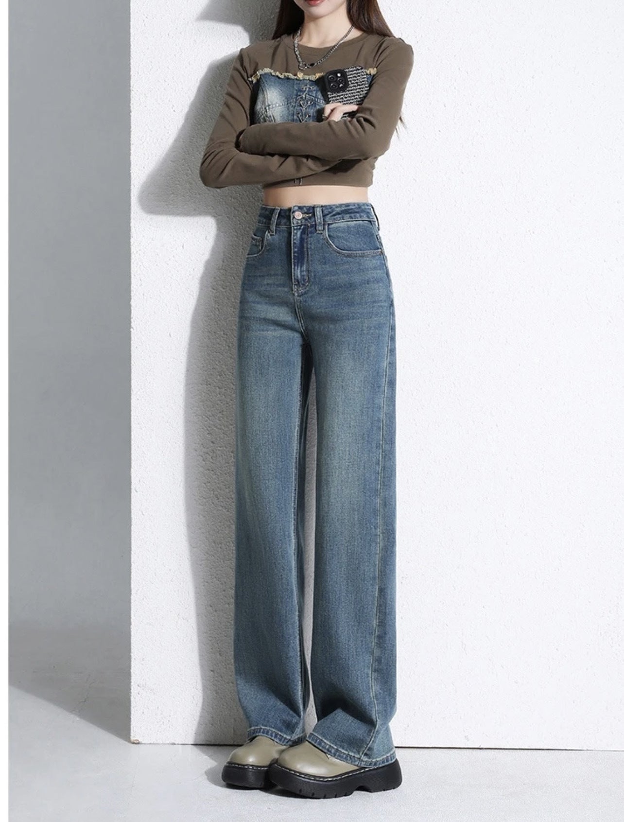 Elysia—High-Waist Stretch Denim Jeans