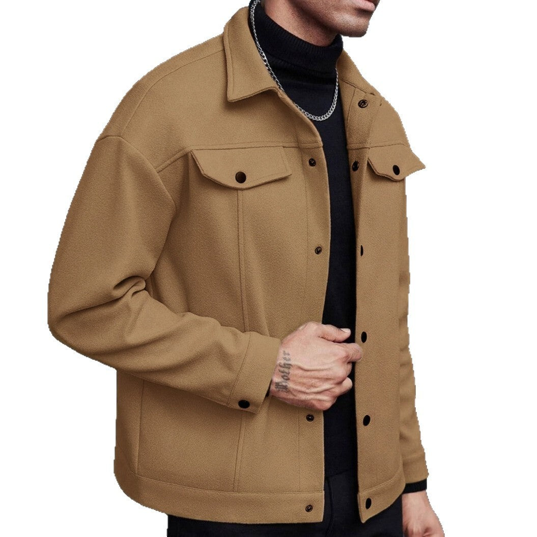 VibeWalk—Men's Wool Lapel Jacket