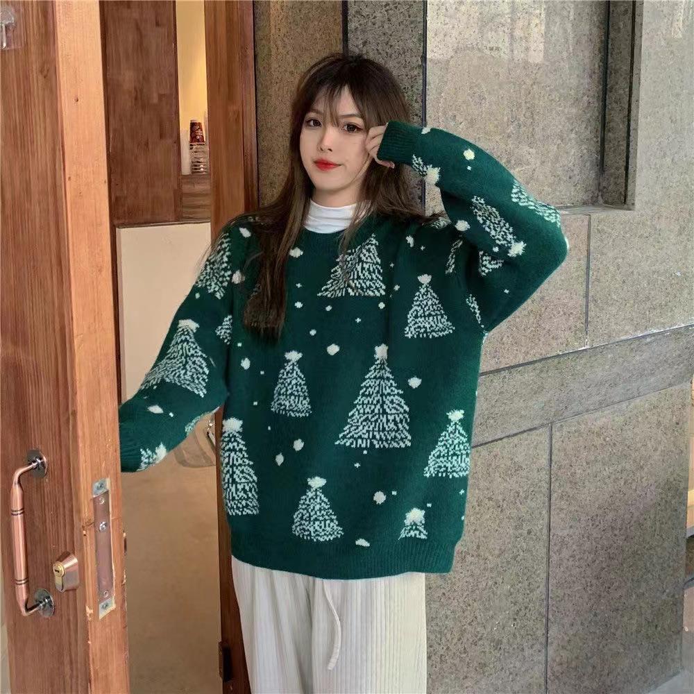 CozyJoy—Red Christmas Tree Sweater
