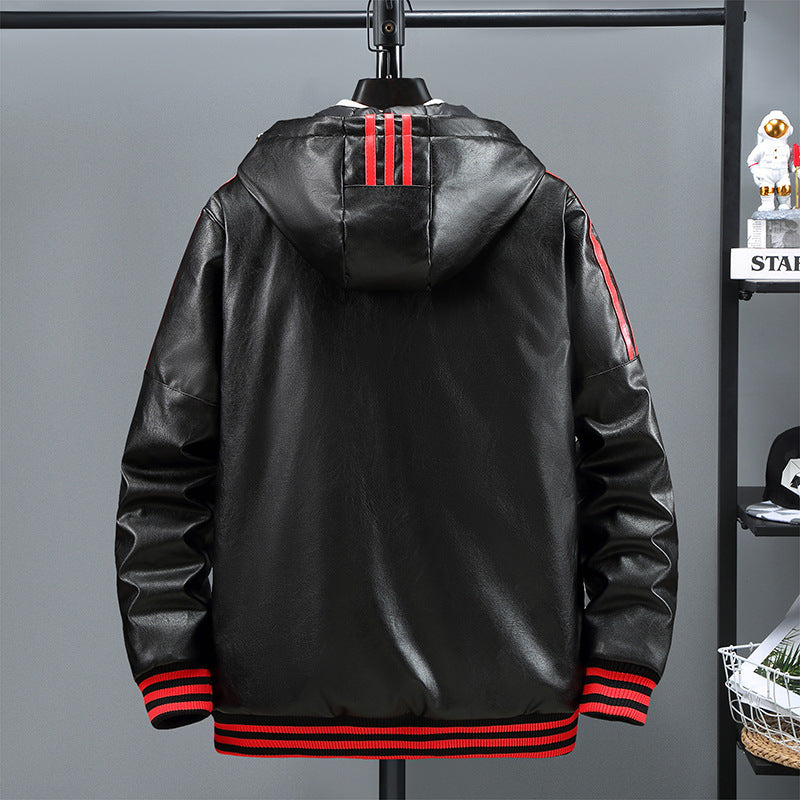 BlackStone—Hooded Leather Jacket