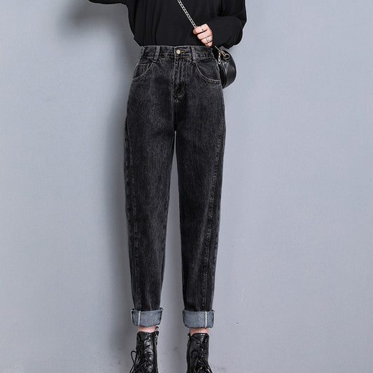 Elaris—Vintage High-Waist Slim Retro Denim