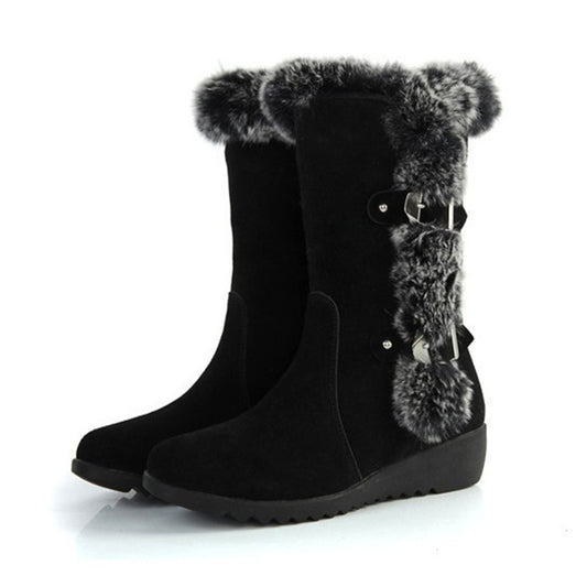 FrostFur—Women's Mid-Calf Winter Boots