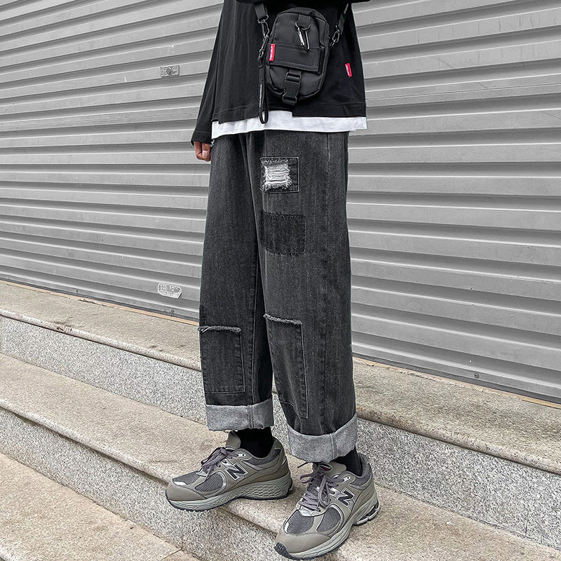 Mavrix— Loose Straight Leg Ripped Jeans