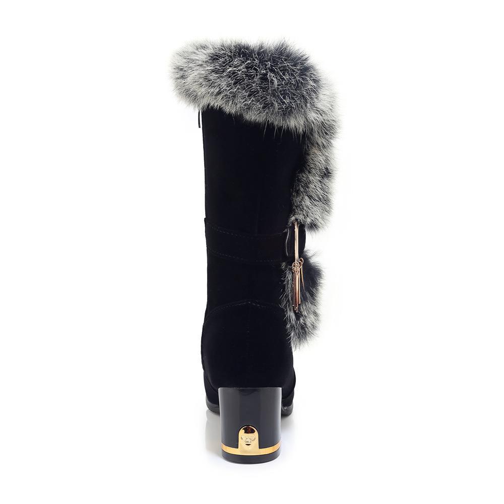 FrostLuxe—High Heel Fur Trimmed Boots