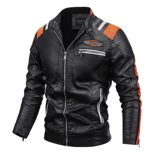UrbanCruise—Retro Leather Biker Jacket