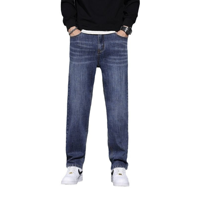Vellinor—Loose Straight Stretch Denim Jeans