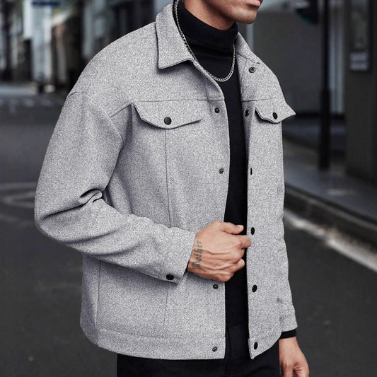 VibeWalk—Men's Wool Lapel Jacket