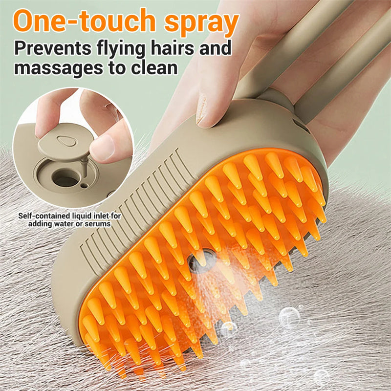 PurrMist—3-in-1 Steam Pet Electric Brush