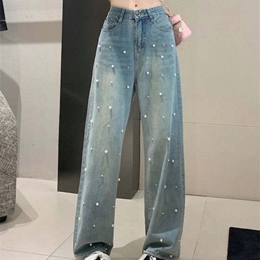 Ventra—High Waist Pearl Denim Jeans