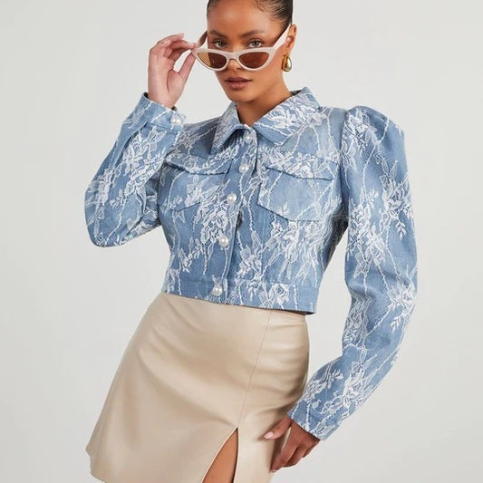 DenimBloom—Floral Denim Jacket
