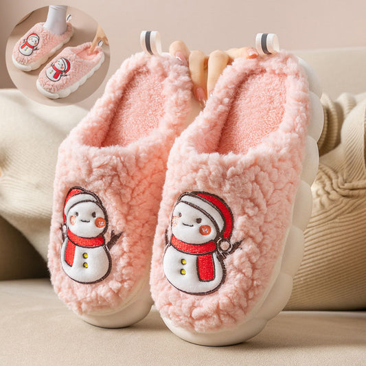 FrostStep—Couple Snowman Slippers