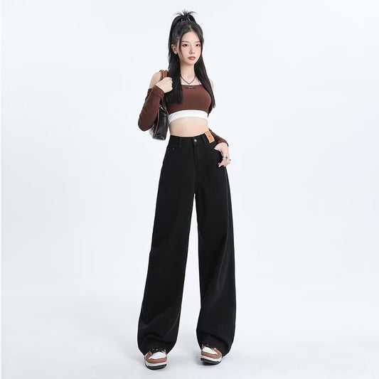 Auretta—High-Waist Wide-Leg Retro Denim