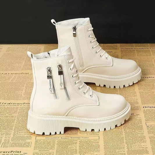 VibeWalk—Women's Heel Lifted Martin Boots