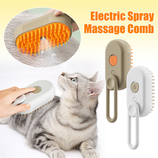 PurrMist—3-in-1 Steam Pet Electric Brush