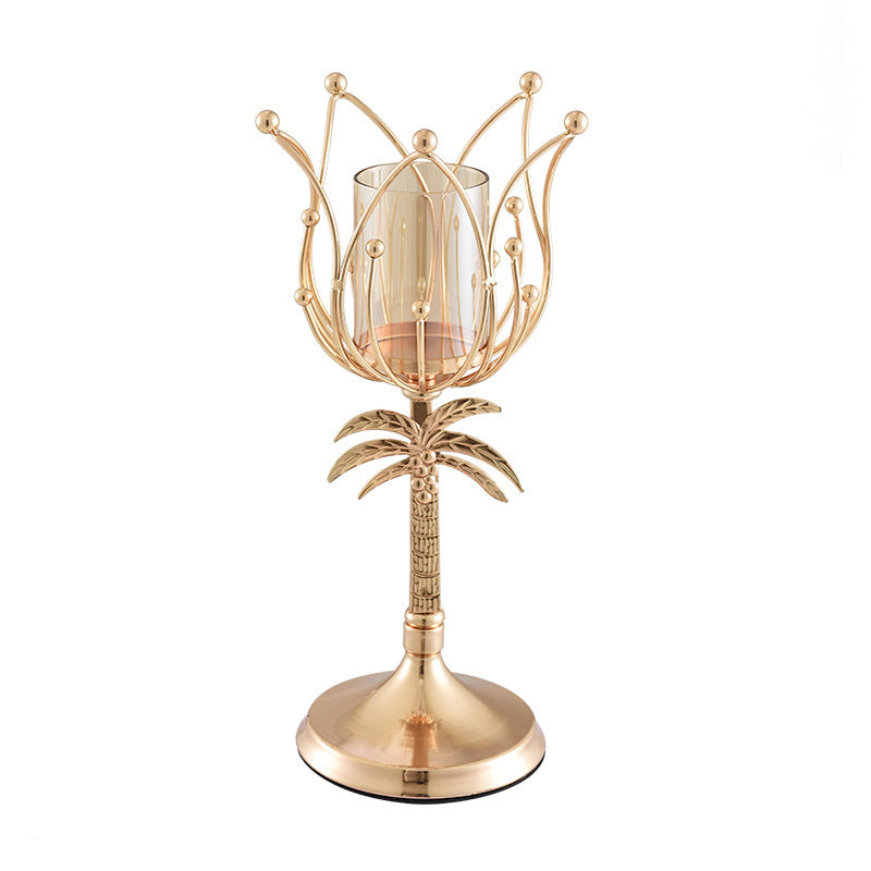 Lumora™ Palm Elegance Candle Holders