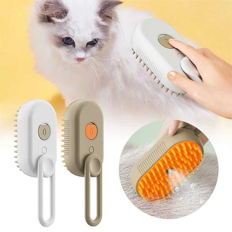 PurrMist—3-in-1 Steam Pet Electric Brush