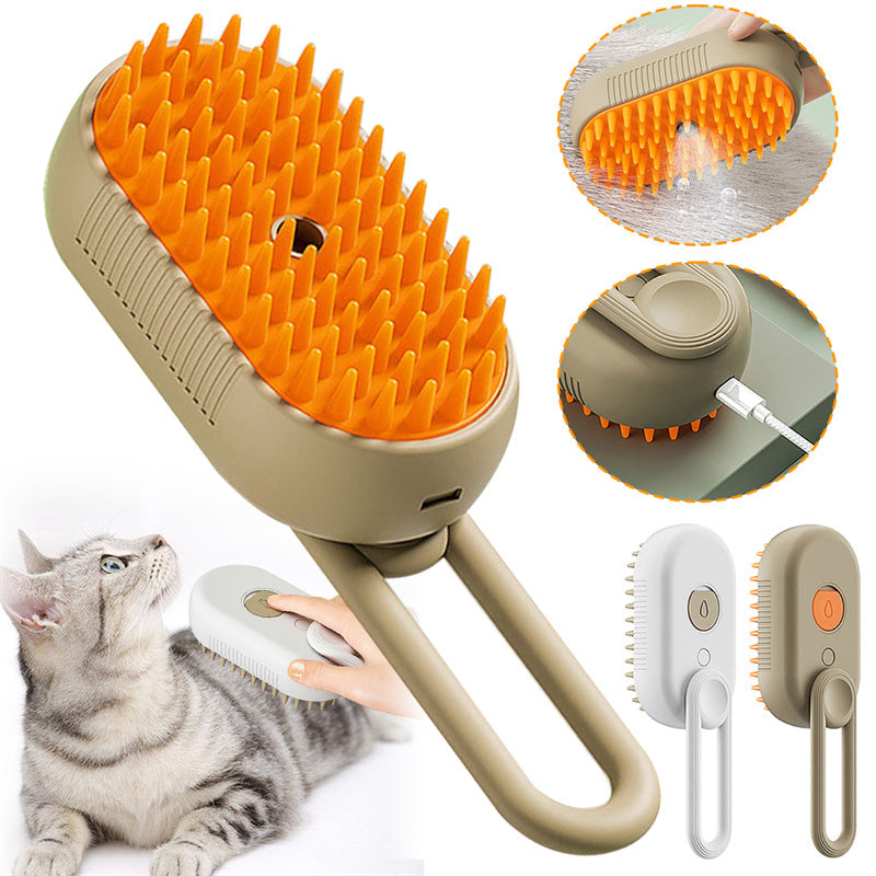 PurrMist—3-in-1 Steam Pet Electric Brush