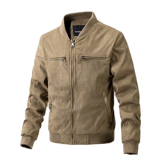 NordiCraft—Suede Stand Collar Jacket