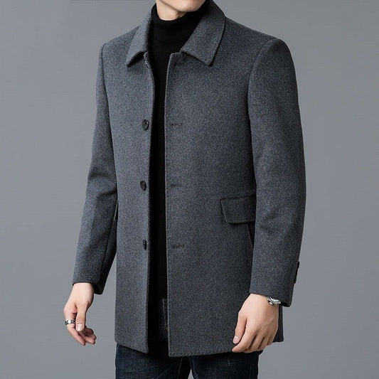 NordicLoom—Timeless Lapel Wool Overcoat