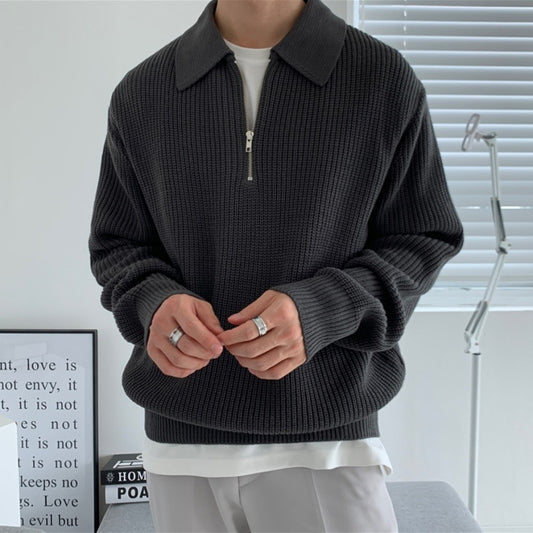 MetroKnit—Lapel Knit Sweater
