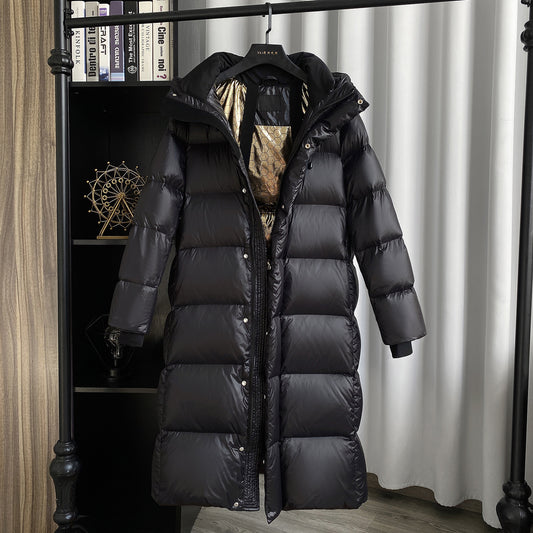 LuxeMid—Hooded Duck Down Puffer Jacket
