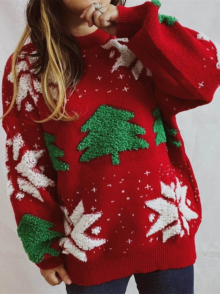 CozyChic—Round Neck Christmas Sweater