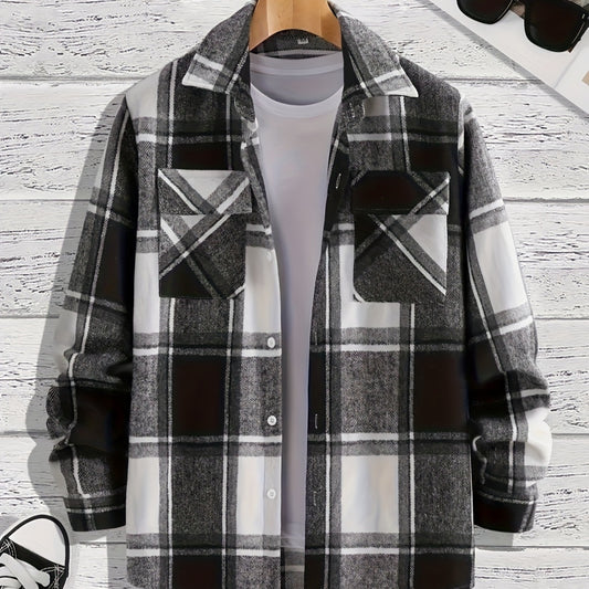 UrbanPlaid—Versatile Plaid Shirt Coat