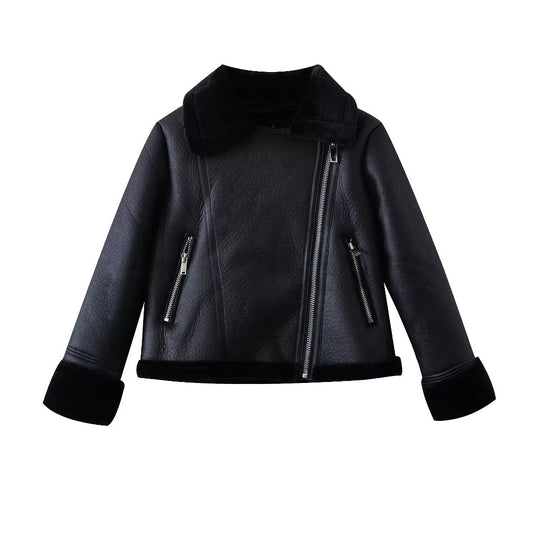 BelleMode—French Fur Zip-Up Jacket