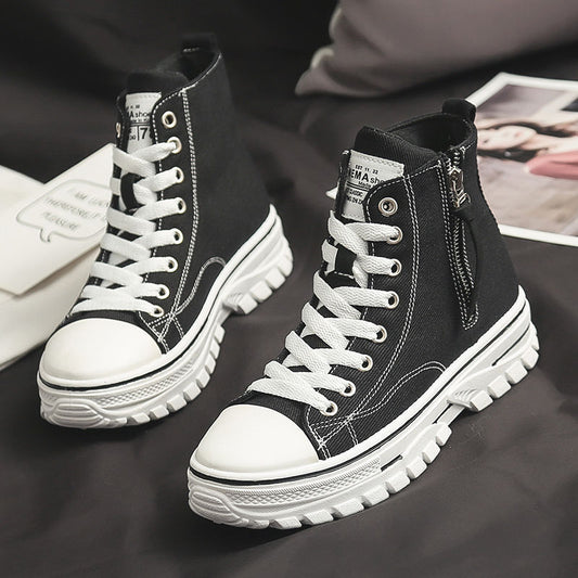 MODA—Women's High Top Canvas Sneakers